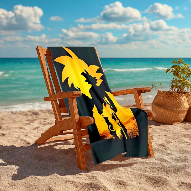 Ultra-Soft Beach Towel with Dragon Ball Theme,Ideal for Pool - Camping, Diving - Perfect Travel Essential, Vibrant Beach Towel.
