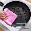 Non-stick Kitchen Scouring Pad - Double-sided, Oil-resistant, Water-absorbent, Quick-drying Pulp Dishcloth for Lazy Cleaning.