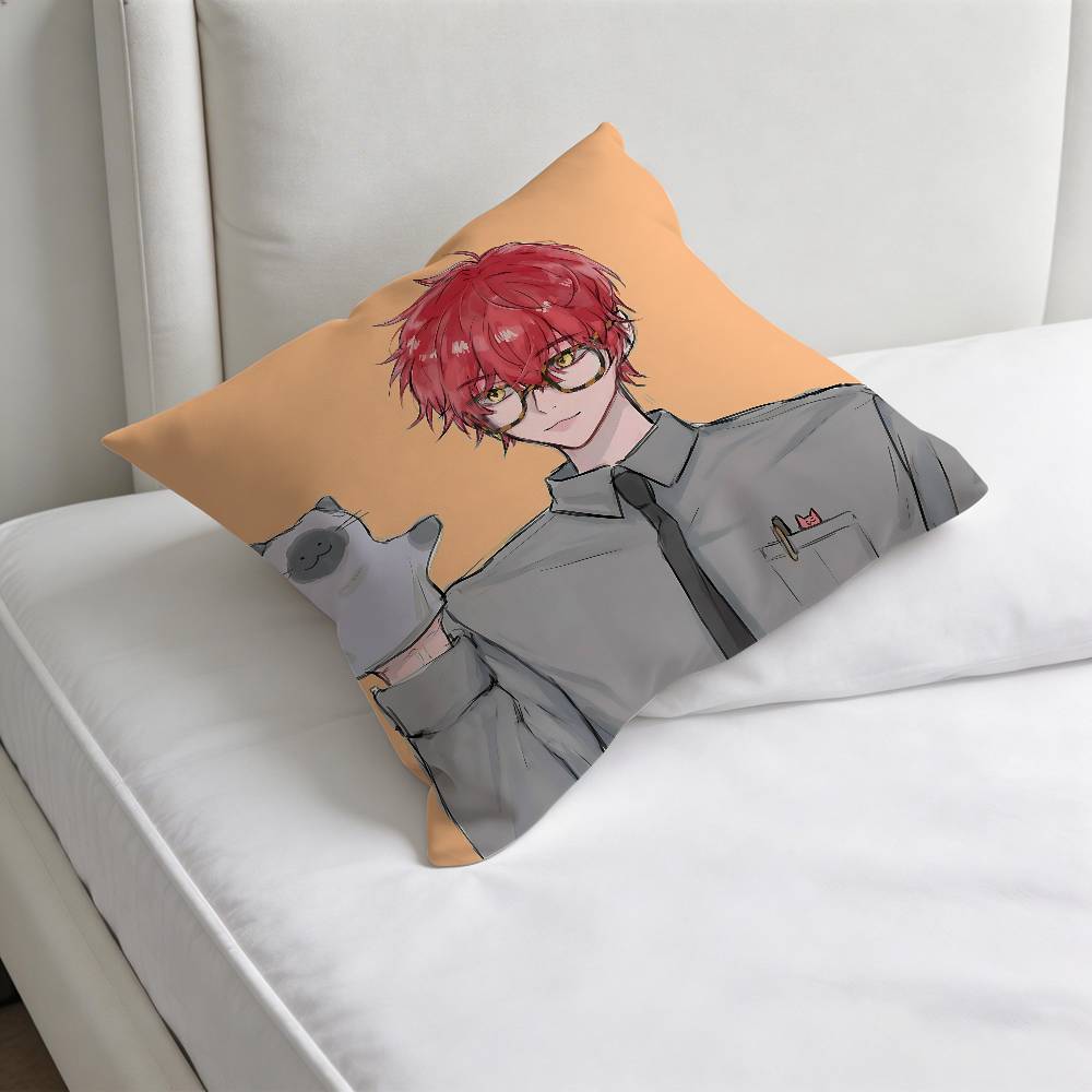 Mystic Messenger Luciel Square Pillow Case Soft Decorative Throw Pillow Cover for Home Sofa Bed