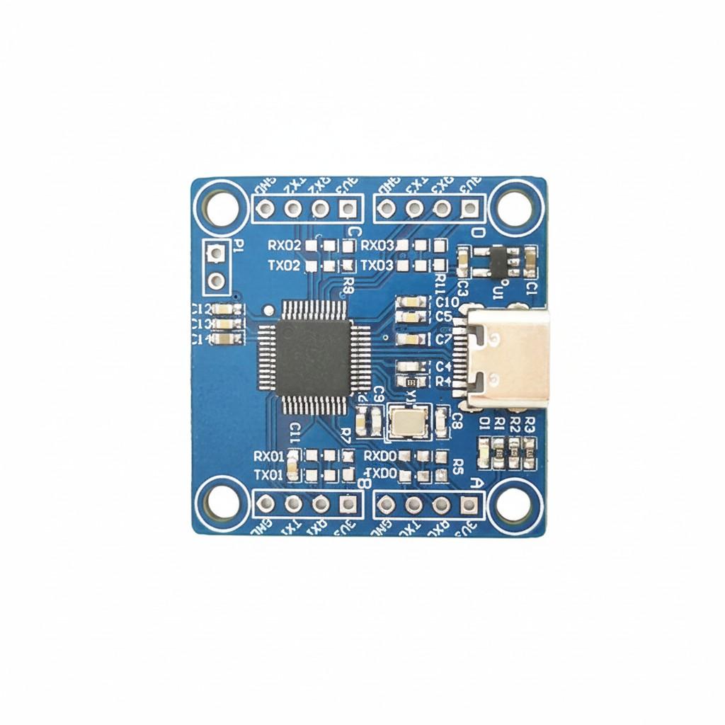CH9344 USB to 4-Channel TTL 4-Channel USB to Serial Downloader UART Transceiver
