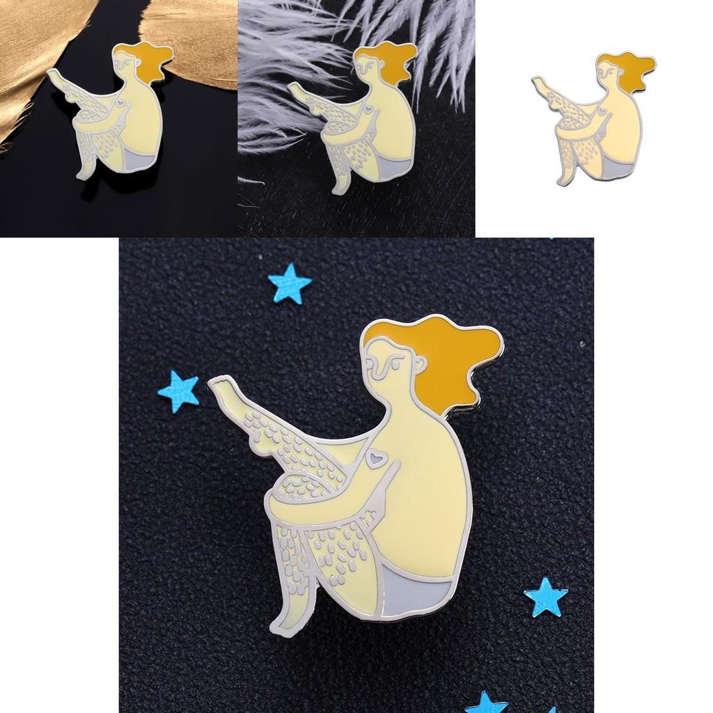 Adorable Enamel Metal Badge Creative Cartoon Character Brooch For Unique Bag Accessory