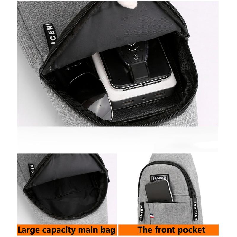 Men Chest Bag Fashion Shoulder Bag Multifunction Crossbody Bag On Shoulder Travel Sling Bag Pack Messenger Pack For Male