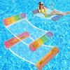 Aufblasbare Poolliege Hängematte Glitzer Farbverlauf Wasserliege Faltbare Schwimm-Luftmatratze Für Strand Outdoor Party Bett