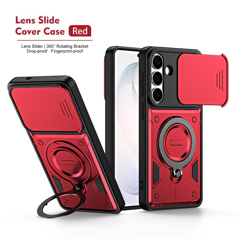 Lens Protector Ringand 360 Rotating Magnetic Bracket Kickstand Shockproof Case for Samsung Galaxy S26 Ultra S26 Plus Cover