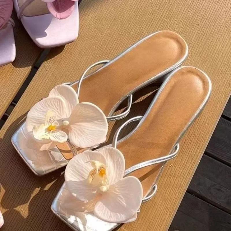 Fashion Women High Heels Sandals Brand Floral Designer Elegant Shoes Women Casual Fashion Outdoor New Summer Sandals Sandalias De Mujer