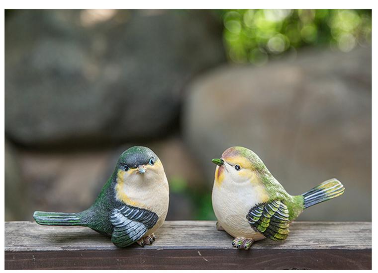 Kreative Harz-Kleintier-Gartendekorationen: Dekorative Vogel-Handarbeiten für den Hof