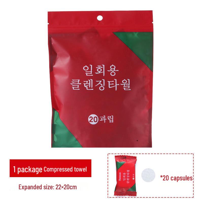 Portable Pure Cotton Compressed Face Towels - Individually Packaged for Travel