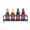 4pcs Empty Dropper Bottle Set with Rack for Dental Material Essential Oil PerfumeBlue