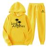 New cross-border foreign trade pullover men's and women's same sports sweater set fashion sweater sweatpants fleece hoodie set