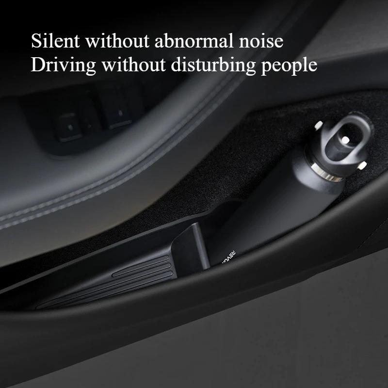 For Tesla Model 3 Y 2025 Door Storage Box Side Door Handle Armrest Tray Organizer Umbrella Trash Can Foldable Washable Tidying