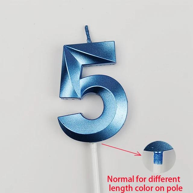 0-9 Numer Candle Pink Blue Happy Birthday 3D Number Candles Cake Topper Decoration Baby Shower Supplies Wedding Party Decor