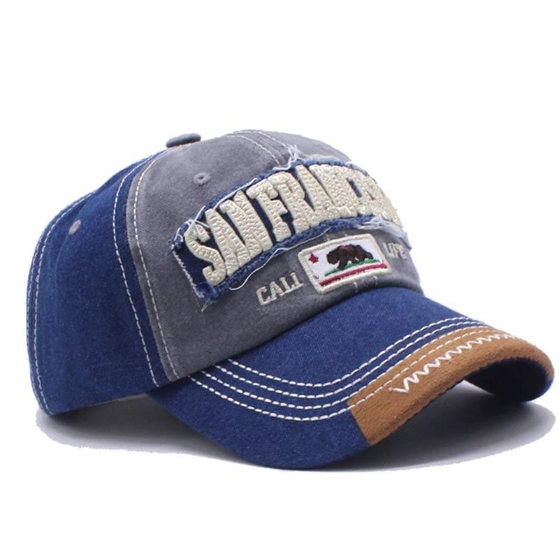Spring and summer new men's and women's baseball caps retro fresh embroidery letters fashion hats color matching couples peaked caps tide