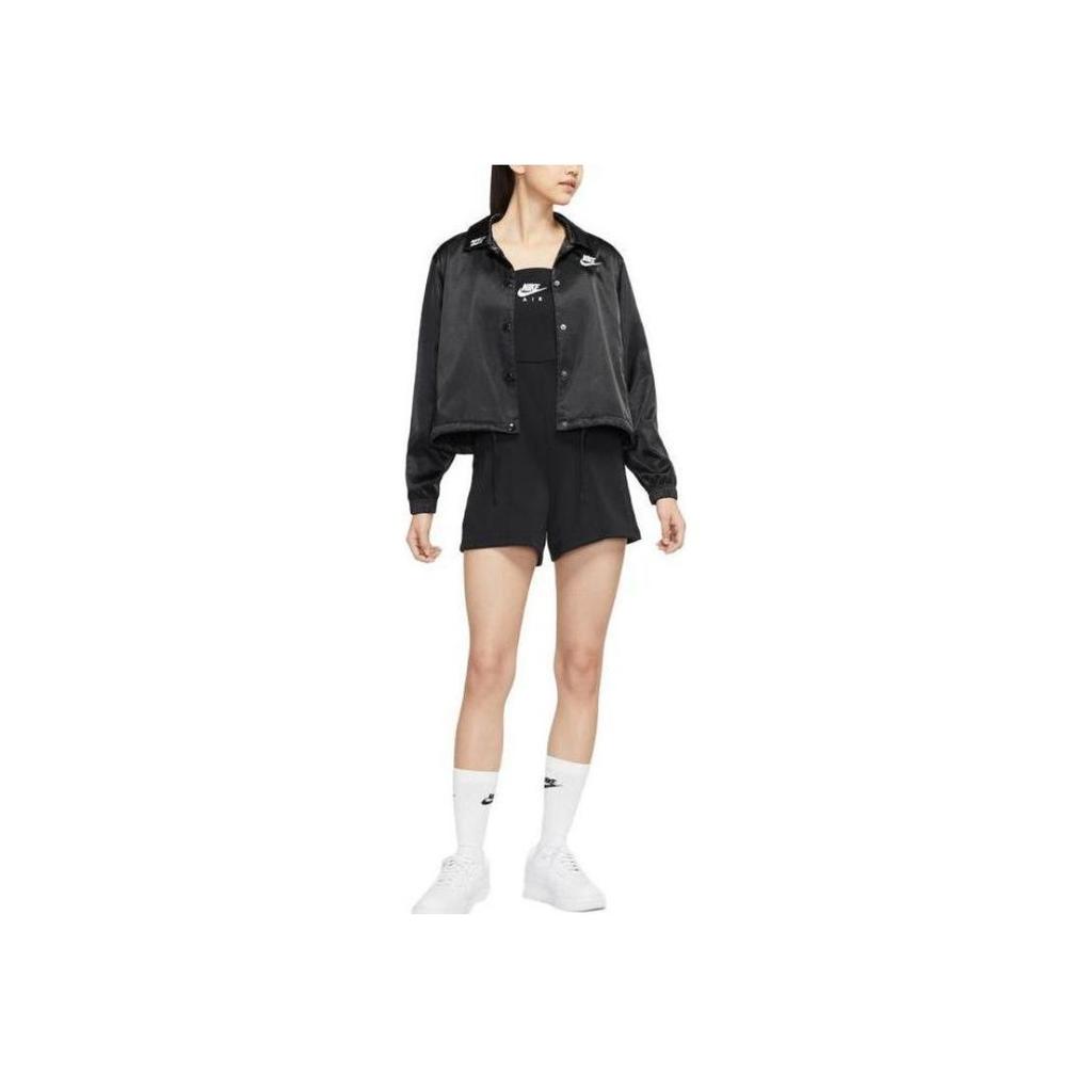 Nike Womens Sports Series Letter Print Sleeveless Jumpsuit Women jumpsuit Black CZ8637-010