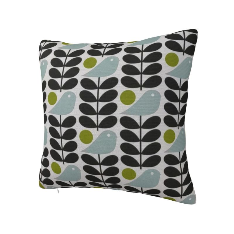 Custom Early Bird Granite Cushion Cover 40x40cm Orla Kiely Floral Velvet Cute Pillow Case Home Decoration