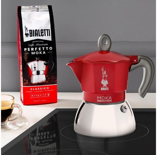 Кофеварка Bialetti Moka 2 чашки красный (0006942)