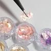 1 SET Neue Nail Art Pailletten, Symphonie Highlight Rosa Perlmutt Bohai Bucht Scheiben Unregelmäßige Muschelschalen Scheiben Nagel Schmuck