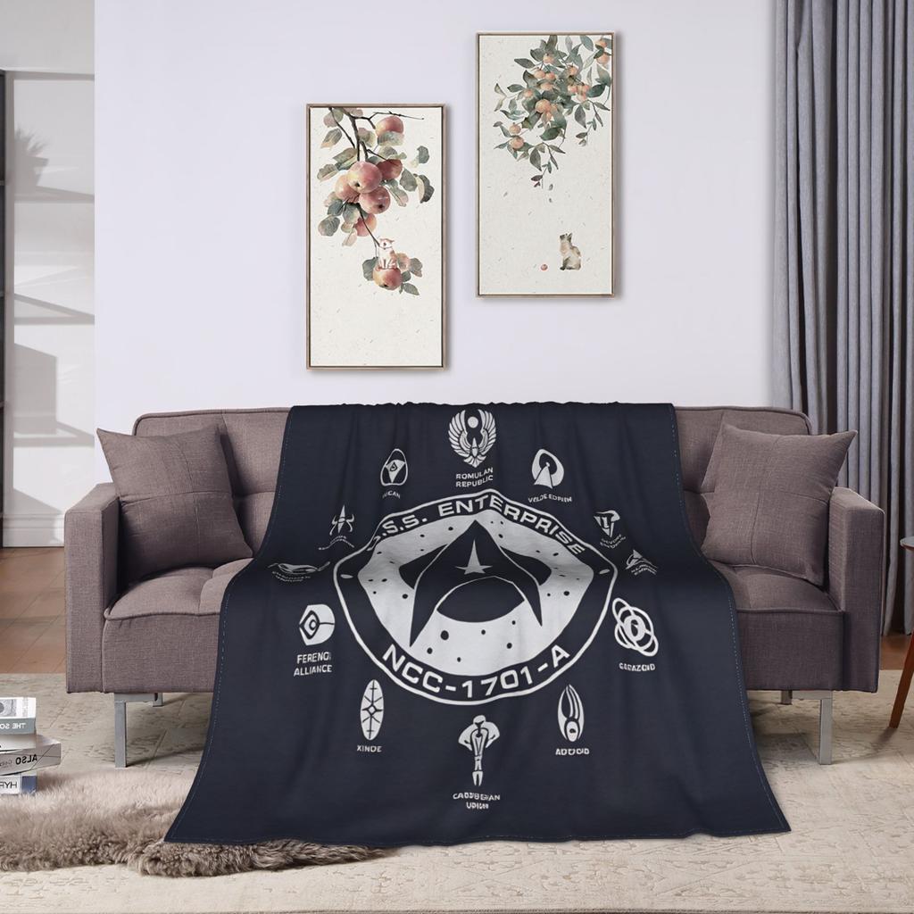 Soft Warm Blanket Travel Office S-Star T-Trek Ship Movie Throw Blanket Flannel Bedspread For Living Room Print Sofa Bed Cover