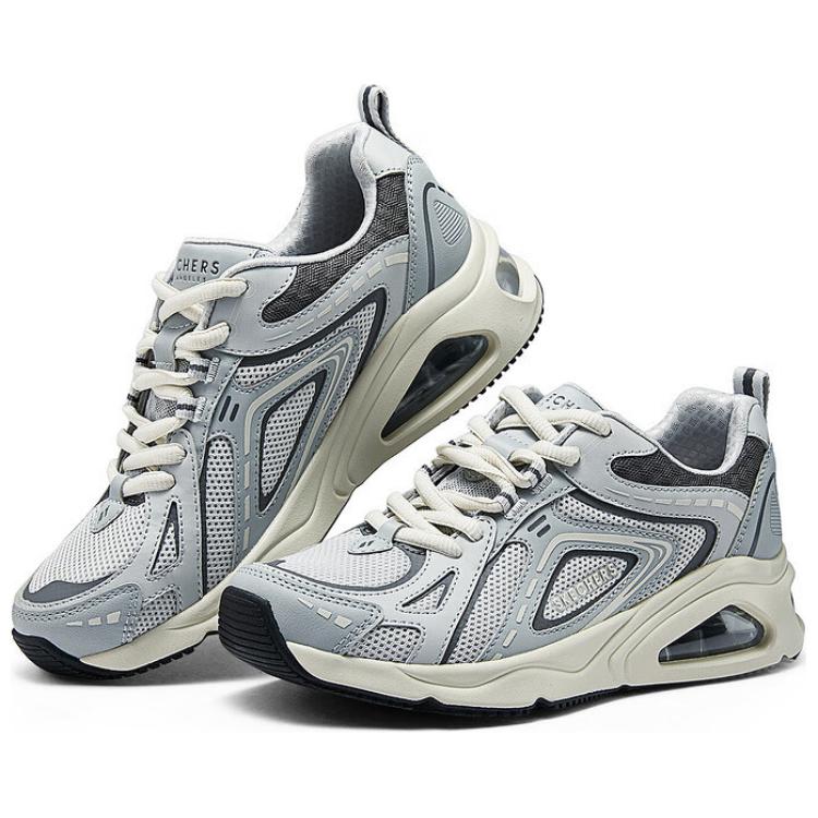 Skechers Tres Air Uno Breathable Low top Casual Shoes Women's Gray Black 177905-GRY