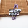 LGBT Rainbow Pride Enamel Pins You Are Safe With Me Round Brooches Lapel Badge Jewelry Gifts For Gay Lesbian Homosex Friends