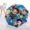 1PC Automatic Folding Umbrella Demon Slayer Tanjiro Pattern 8 Ribs Portable Foldable Travel Umbrella Christmas Birthday Gift