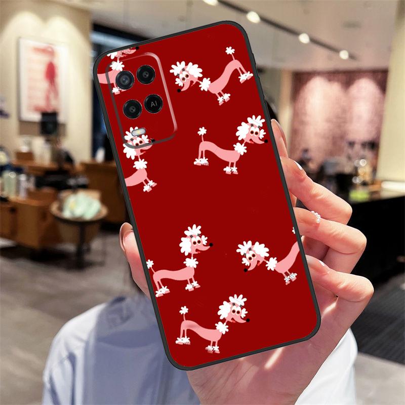 Pudel Cartoon Girly Süßes Case Für Oppo A94 A54 A40 A60 A80 A98 A78 A18 A38 A58 A16 A76 A96 A17 A77 A74 A57S A15 Hülle