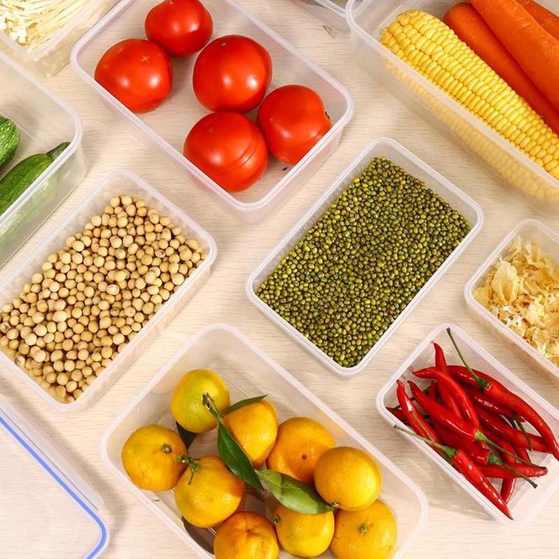 550/1000/1500/2500ml Kühlschrank Lebensmittelaufbewahrungsbox mit Kunststoffdeckel Vorbereiten Lebensmittel Frischhaltebox Picknickbox