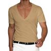 Men'S Sports Work Base Daily Wear T-Shirt Summer Men'S Solid Color Slim Fit Casual T-Shirt Short Sleeved Top