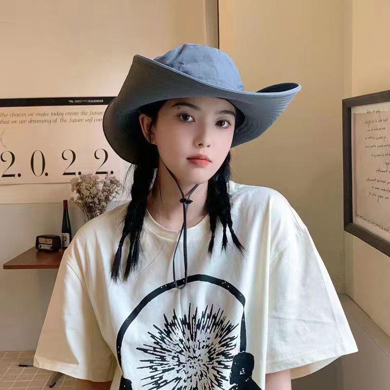 

Western Cowboy Sun Hat: Women s Summer Outdoor Climbing, Hiking, Wide Brim Fishing & Camping Protection for Men & Women.
