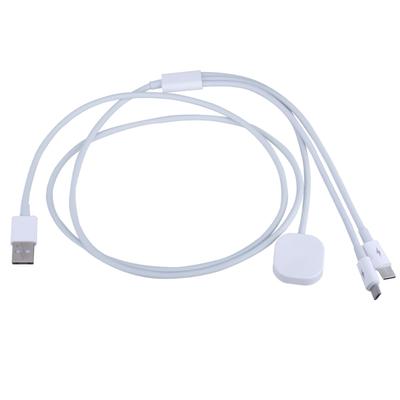 Kabel do szybkiego ładowania 3 w 1 do zegarka, smartfonów, MicroUSB, Type C, magnetyczna stacja dokująca do ładowania zegarka
