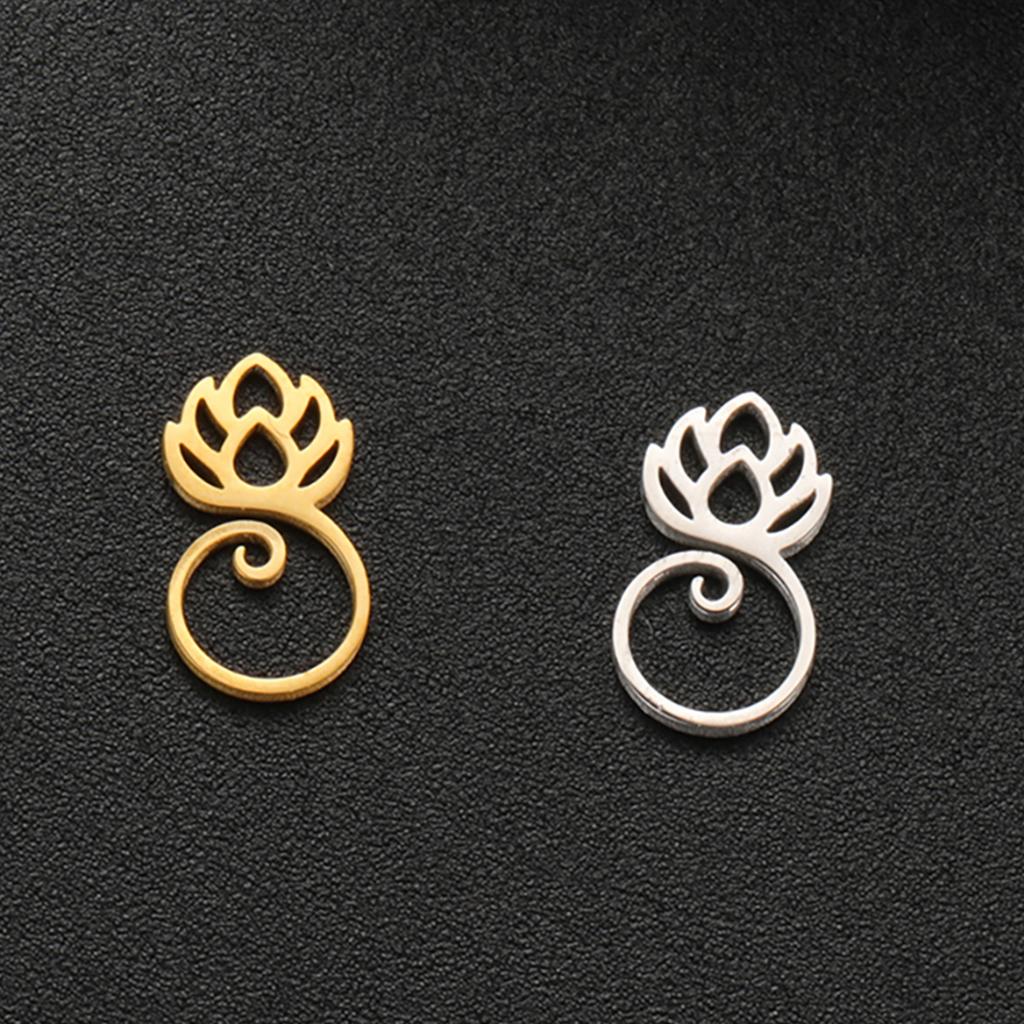 Teamer 5pcs/lot Stainless Steel Charms for Jewelry Making Bear Leaves Stars Pendant Mini Charm Bracelet DIY Accessories Hot Sale