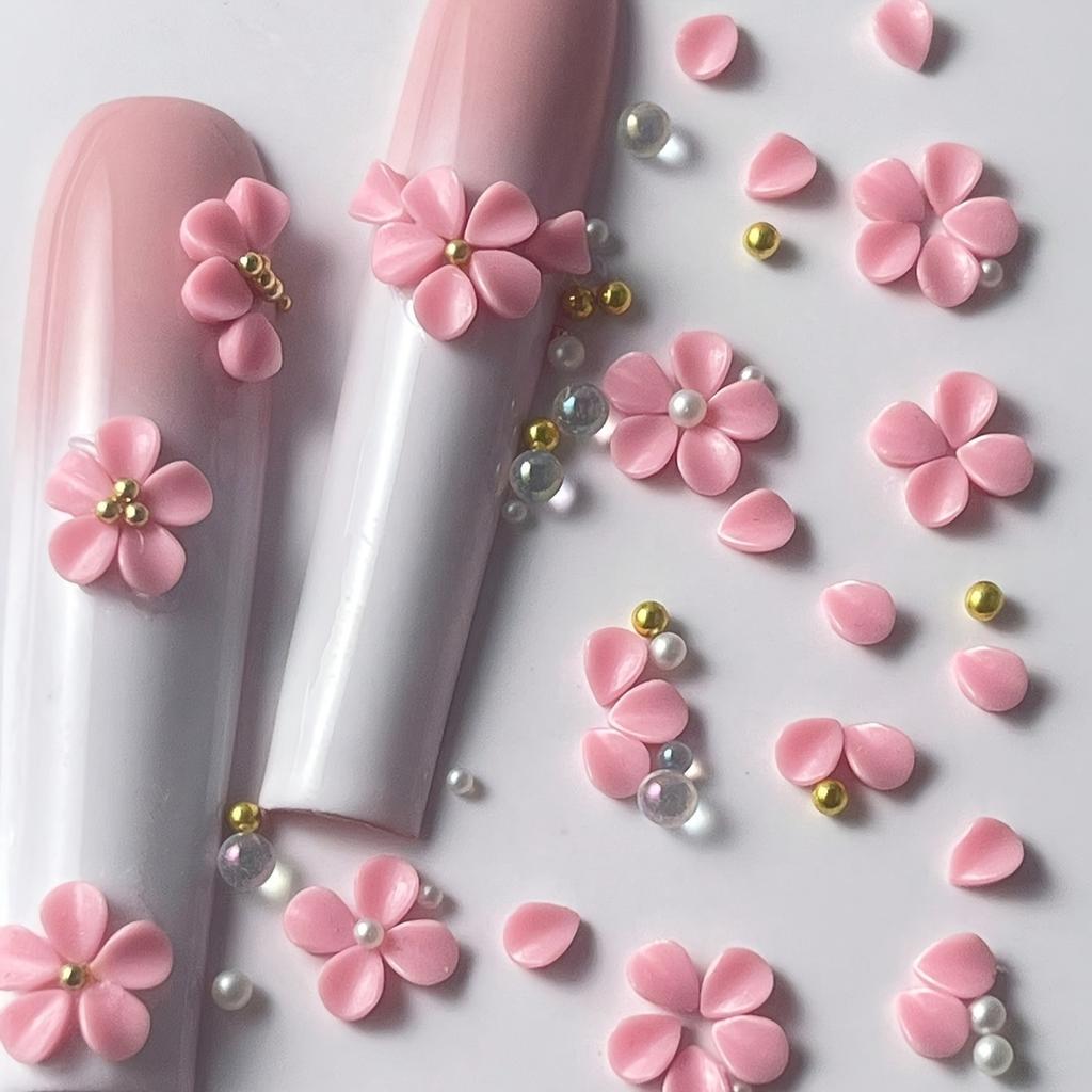 150pcs 3D Nail Art Charm Decoration Nail Rhinestones Acrylic Petals Nail Art Decorations Kit for DIY Nail Accessories