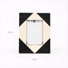 Contemporary Geometric Resin Photo Frame – Black & White
