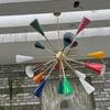 16-Arm Multicolored Sputnik Brass Chandelier Pendant - Stilnovo Large Chandelier - Christmas Decor Accent Gift