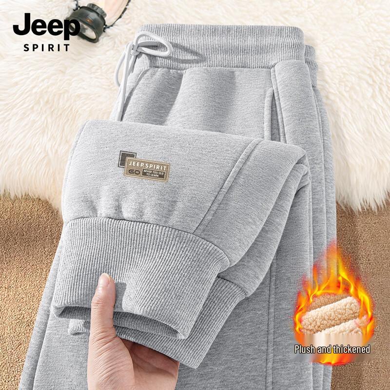 

JEEP SPIRIT Men s Fleece-lined Casual Jogger Pants L