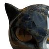 1/2Pcs Black Cat Stone Sculpture Hand-Carved Cat Head Statue Figurine