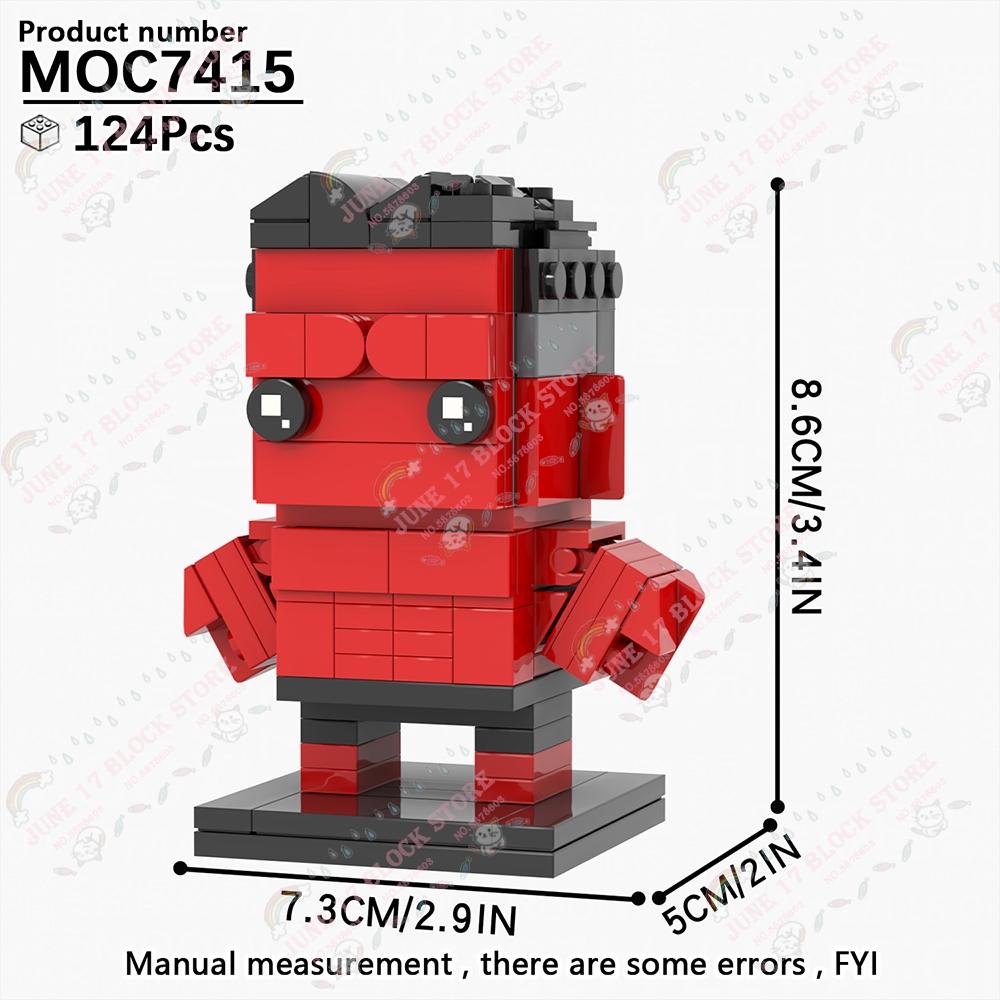 MOOXI Superhero Brickheadzed MOC Brick Movie Figure Doctor Doom Witch Kingpins Scale Model Compatible Building Block Toy Children Gift Present