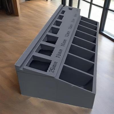 Nuevo Con 7 Ranuras de Medición Clasificador de Pernos M3 Portátil Práctico Organizador de Bandeja Clasificador de Longitud de Tornillos Almacenar Tuercas