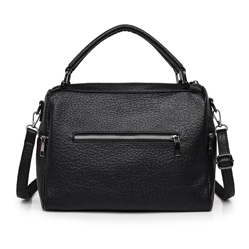 Vintage Soft Leather Handbag For Women Small Capacity Multi-Pocket Tote Bag 3-Way Convertible Shoulder Crossbody Bag, Casual Daily Commuter Hobo Bag