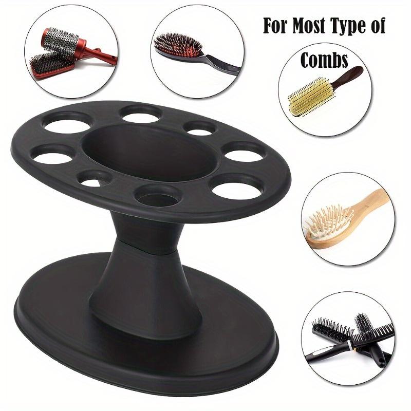 Durable Plastic Round Hair Brush Organizer - Professional Salon-Quality Styling Tool Holder with Multiple Compartments