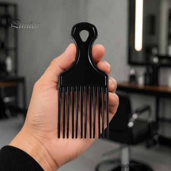 Pettine per Acconciatura Uomo Donna, Denti Larghi Sollevante Districante, Plastica Afro Riccio, Spesso