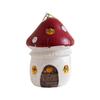 Mini Garden Mushroom Pinecone Christmas House Resin Ornament for Courtyard Bonsai and Flower Pot Decoration