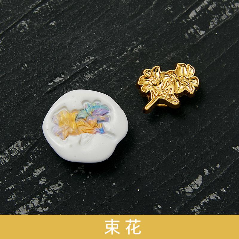 20 Kinds of Design Seal Copper Head Creative Handmade DIY Round Shaped Enamel Wax Grain Seal Relief Seal Art Series Supplies