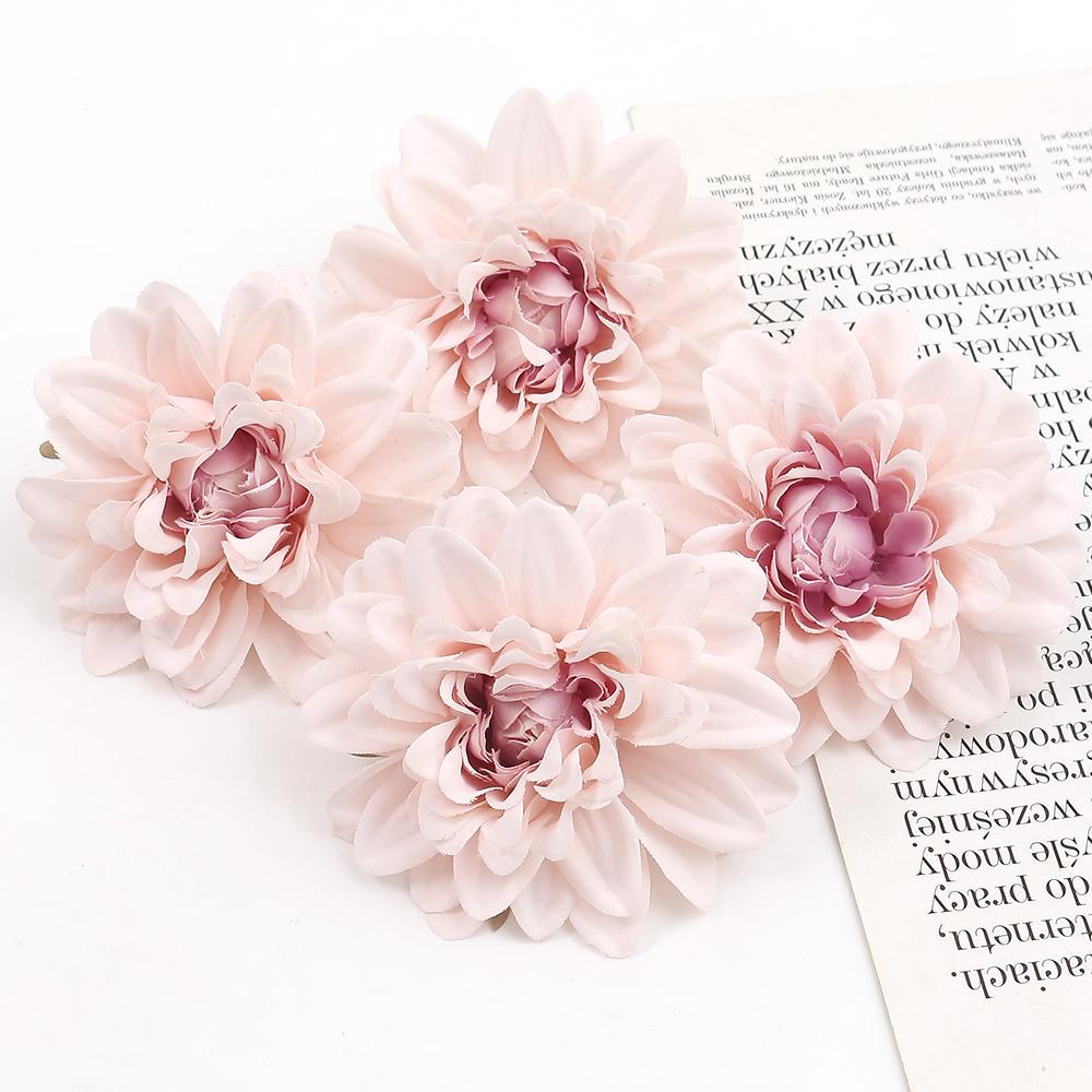 3/5Pcs Artificial Flowers Silk Rose Head Big Fake Flowers For Home Decor Wreath Accessories Bride Wedding Marriage Decoration