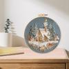 DIY Christmas Snow House Embroidery Kit Christmas Theme Pattern Embroidery Kit Winter Holiday Decoration Crafting Accessories