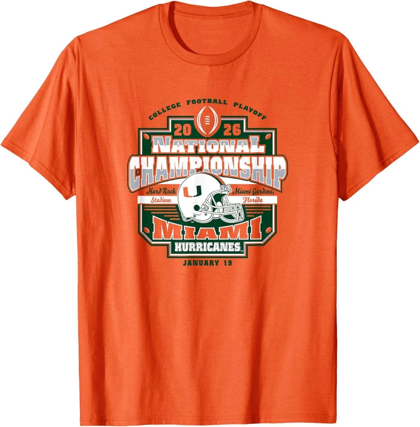 

Miami Hurricanes CFP National Championship 2026 Icon Orange T-Shirt XL