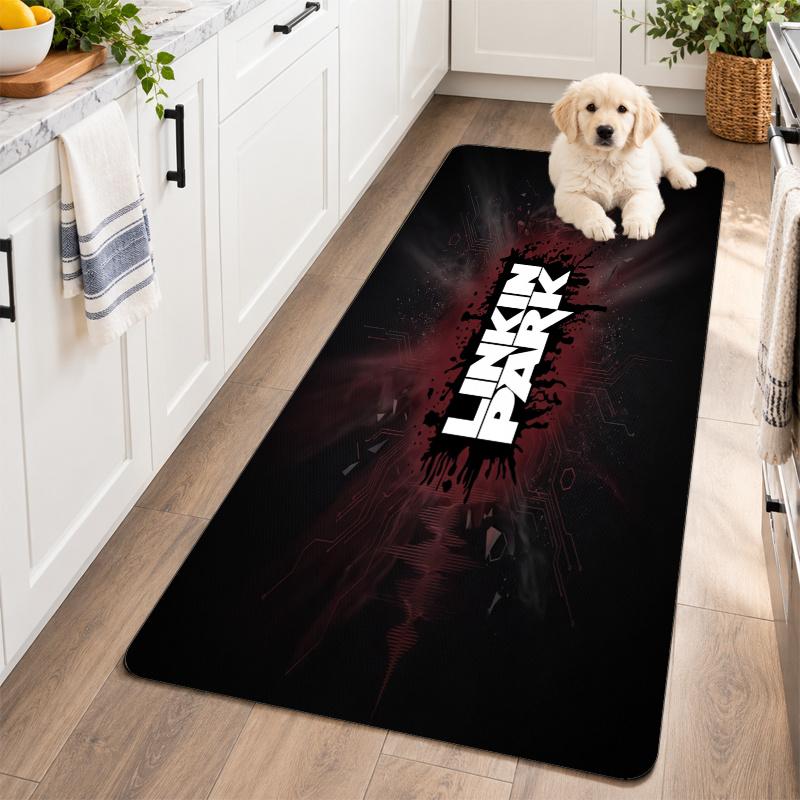 Flannel Kitchen Mat Linkin Park Soft Area Rug Non Slip Floor Carpet Home Decoration