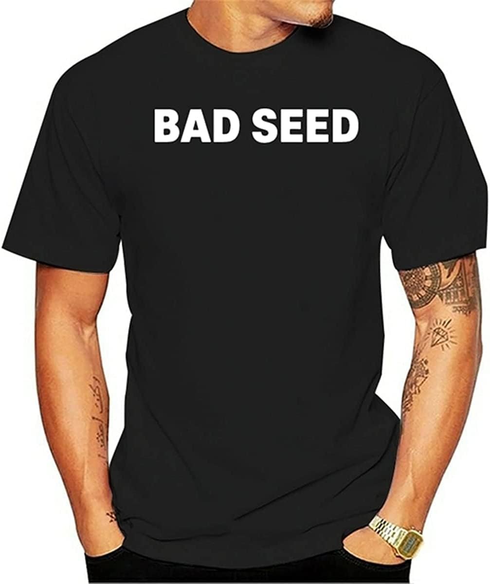 Men Tshirt Short Sleeve T-Shirt Bad Seed Shirt Nick Cave T Shirt Men Cotton Tshirt Teeshirt Black 3XL чёрный