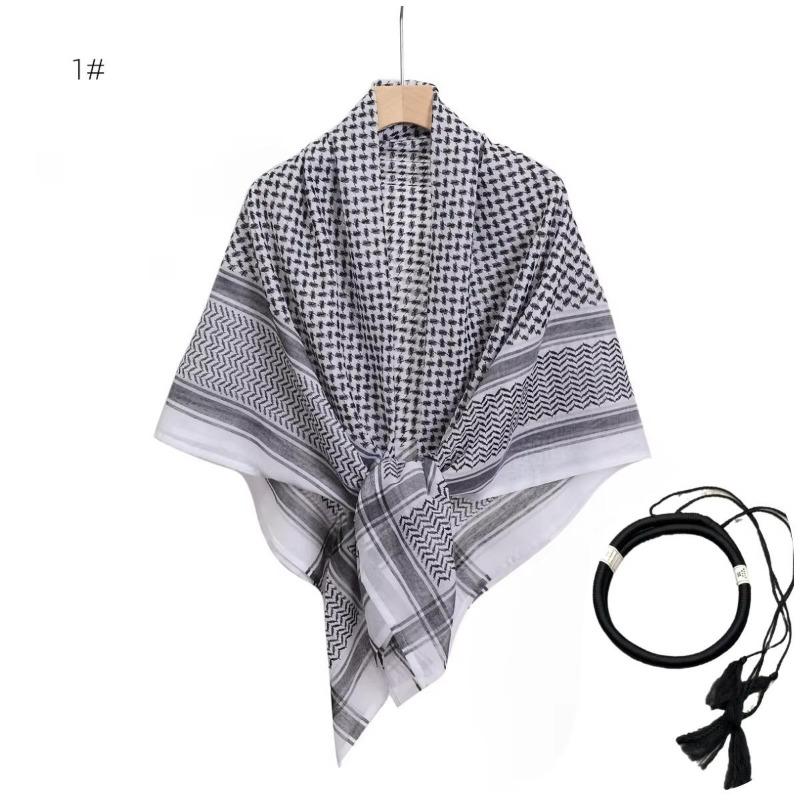 Islamisk Foulard Skjerf Menn Arabisk Hodeplagg Hijab Skjerf Jersey Turban Arabisk Hodeplagg For Kvinner Muslimske Klær Bønn Turbante