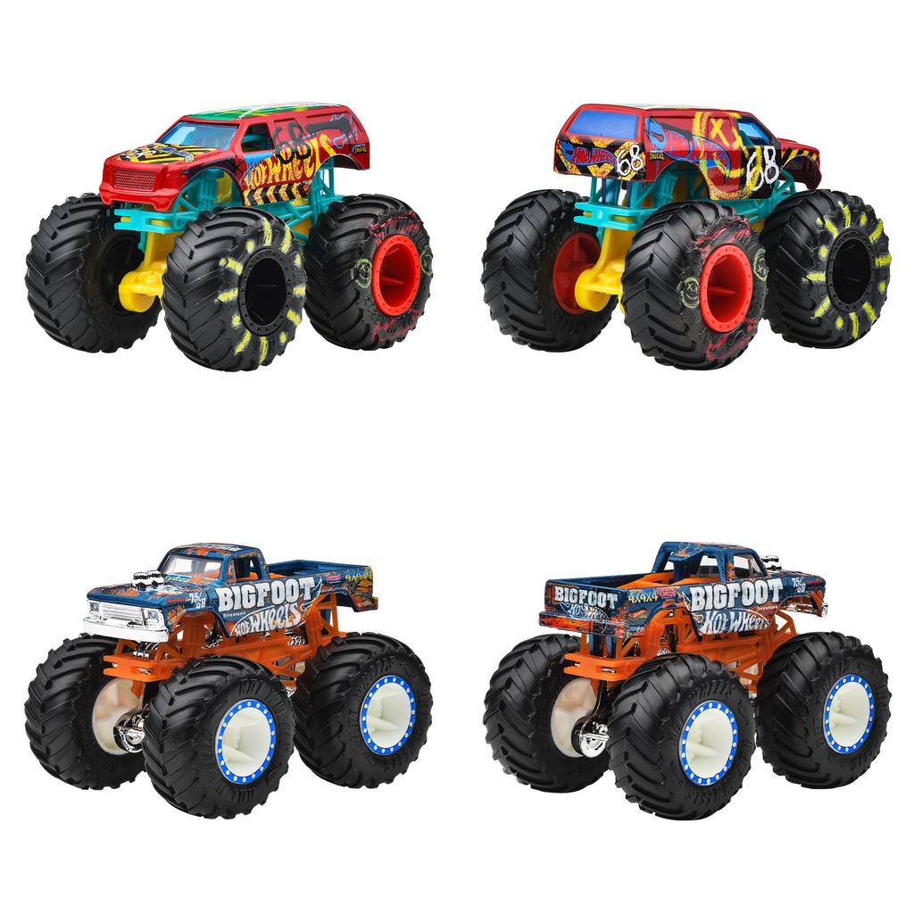 Hot Wheels Monster Trucks Assortment 8 Miniature Box Set 164 - Vehicles/Toys - (Ages 3+) - Multi-color FYJ44-982D