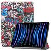 Funda para iPad Pro 11'' 2018 2020 2021 2022 con [Soporte Plegable en Tres Secciones + Activación/Reposo Automático], Colorida Funda de Piel PU Premium a Prueba de Golpes